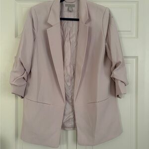 H&M Soft Pink Rolled Sleeve Blazer